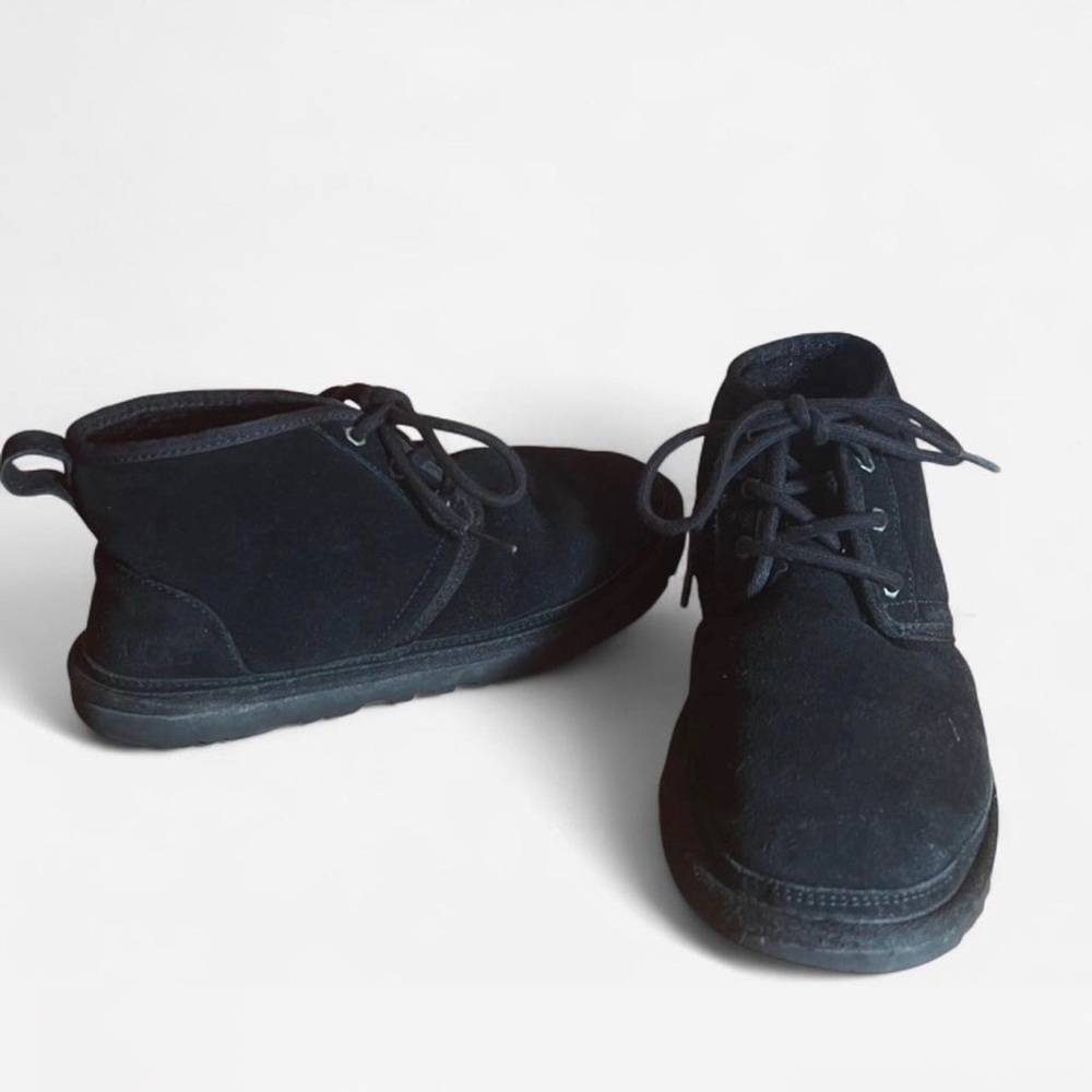 UGG black lace-up ankle boots